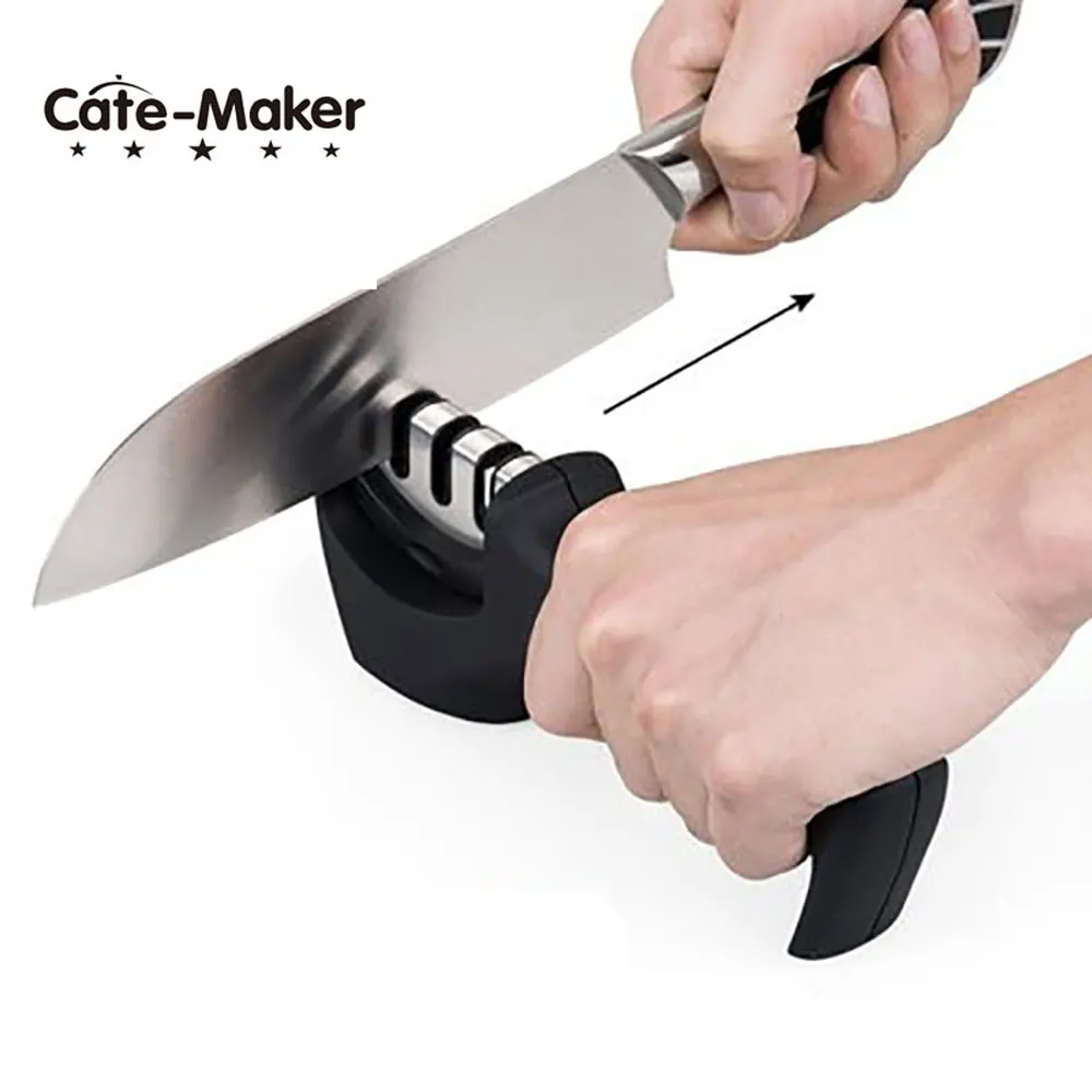 Cate Maker 1PC 3 Stages Professional Kitchen Knife Sharpener with Non-slip Rubber Base
Cate Maker 1PC 3 Stages Professional Kitchen Knife Sharpener with Non-slip Rubber Base