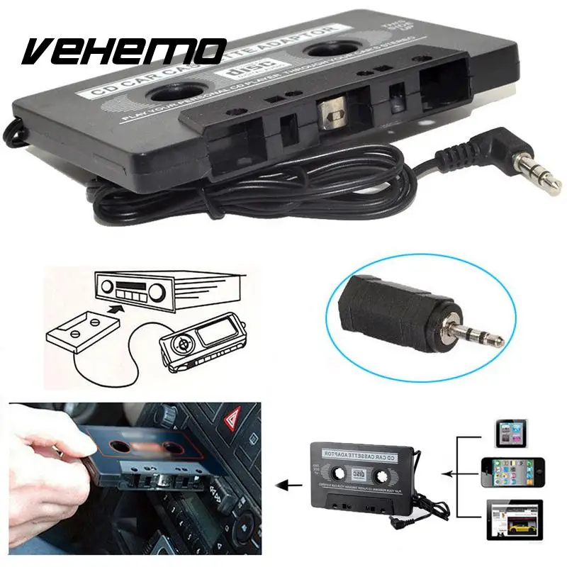 Vehemo AUX Black Premium Quality Smart Tape Cassette Adapter Cell Phone Car Stereo Audio Adapter Car Audio Music Adapter
Vehemo AUX Black Premium Quality Smart Tape Cassette Adapter Cell Phone Car Stereo Audio Adapter Car Audio Music Adapter