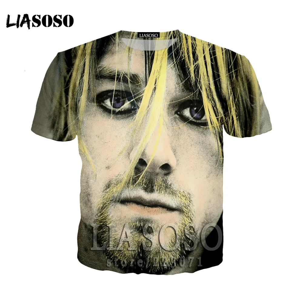 LIASOSO Kurt Donald Cobain T-Shirt 3D Print Tshirt Musicali di Fama Creatori di Seta Tessuto Art Poster Immagine Pittura ku17
LIASOSO Kurt Donald Cobain T-Shirt 3D Print Tshirt Musicali di Fama Creatori di Seta Tessuto Art Poster Immagine Pittura ku17