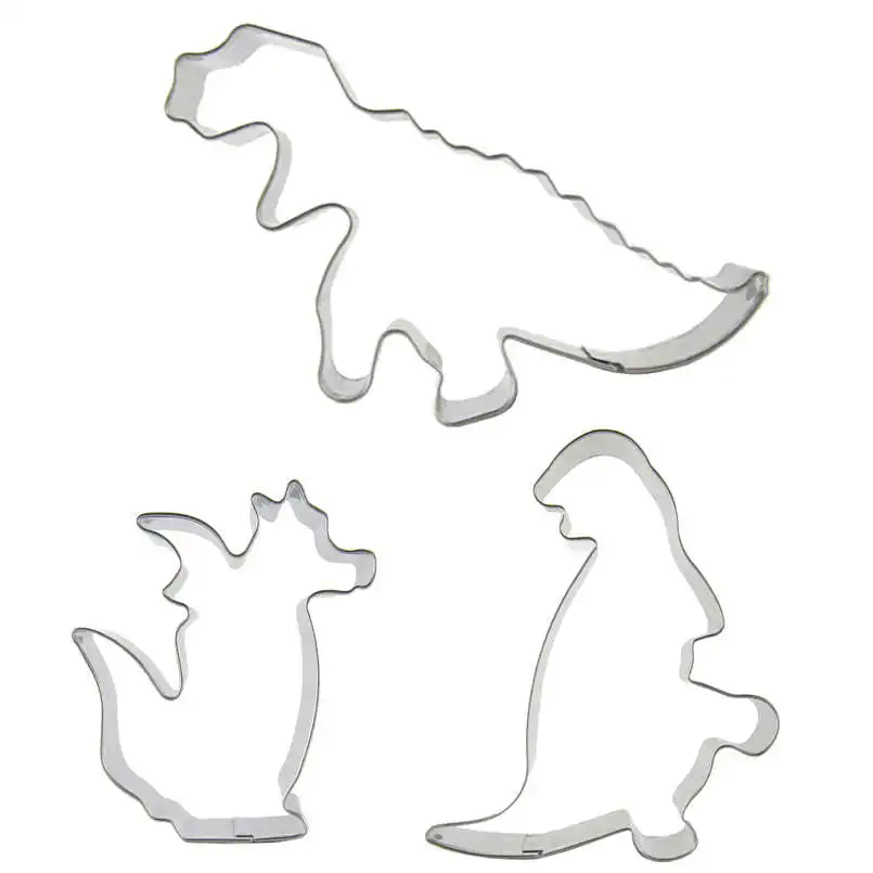 Firedragon, Tyrannosaurus shaped 3 piece biscuit cutting molds, baking tools, cake decorating soft candy tools.
Firedragon, Tyrannosaurus shaped 3 piece biscuit cutting molds, baking tools, cake decorating soft candy tools.