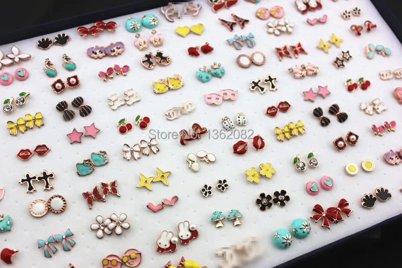 100 pairs/LOT Mixed Style Lovely Alloy Bowknots/Butterfly/Cross/Flower Earrings Girl Women Children's Gift ME115
100 pairs/LOT Mixed Style Lovely Alloy Bowknots/Butterfly/Cross/Flower Earrings Girl Women Children's Gift ME115