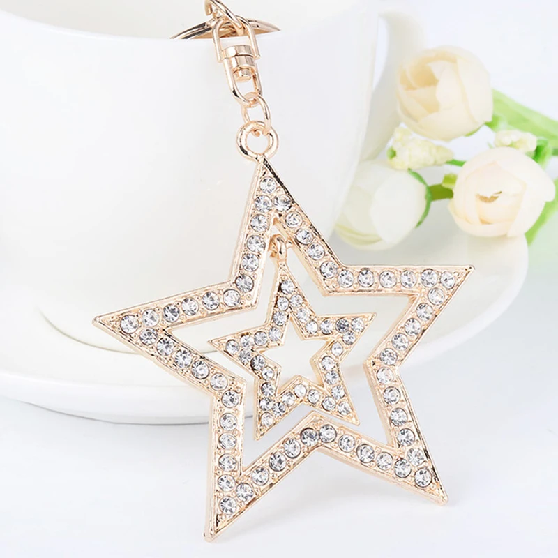 2018 Fashion Crystal Rhinestones Star Car Key Chain Women Bag Charm Pendant Jewelry Trinket Keyholder Keyring Accessories Gifts
2018 Fashion Crystal Rhinestones Star Car Key Chain Women Bag Charm Pendant Jewelry Trinket Keyholder Keyring Accessories Gifts