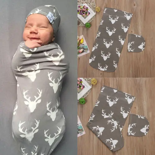 

Nursery Swaddle Newborn Wrap Infant Cotton Towel Soft Animal Print Swaddling Baby Wrap New Born Photography