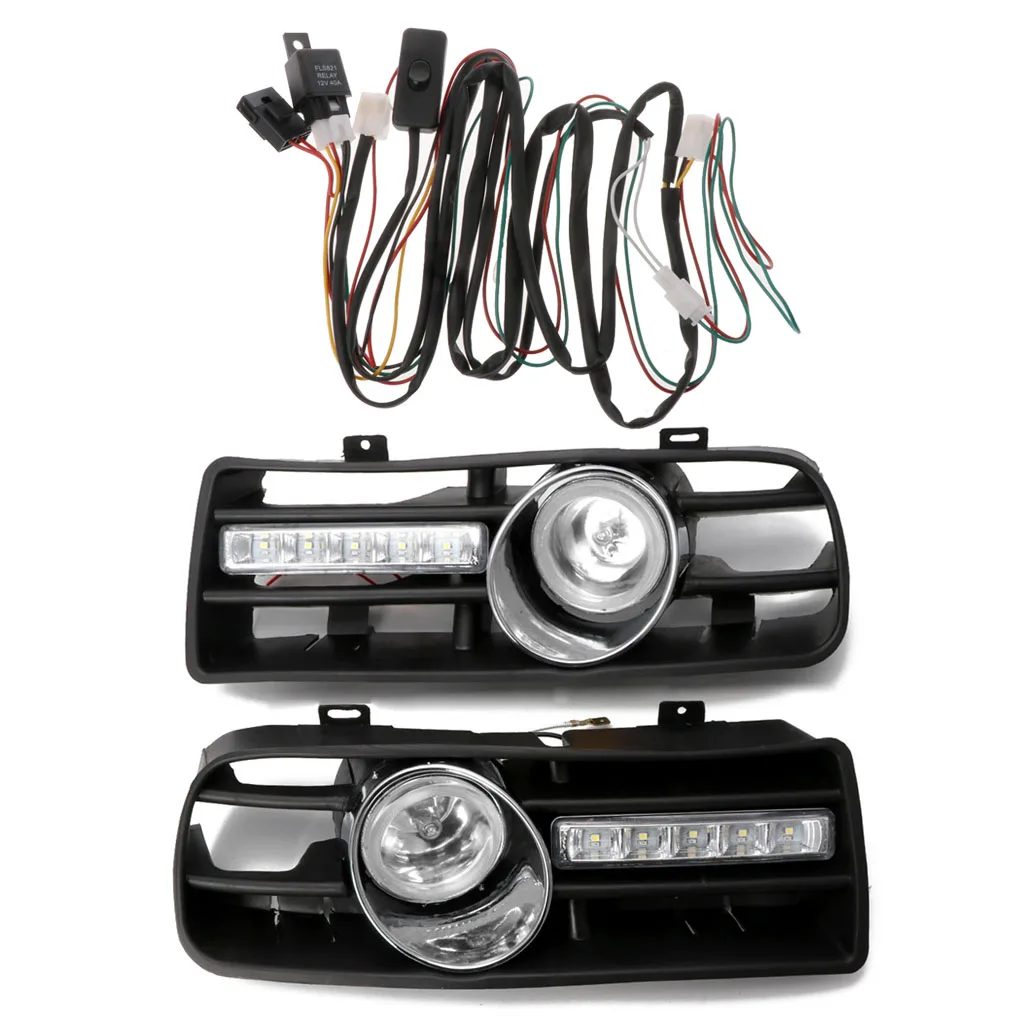 One Pair Front Lower Side Bumper Grille With LED Fog Light & DRL Light For VW GOLF MK4
One Pair Front Lower Side Bumper Grille With LED Fog Light & DRL Light For VW GOLF MK4