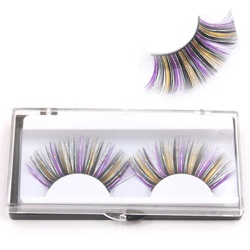 Exaggerated Color False Eyelashes Purple Yellow Black Cross Shadows Thick Fake Eyelashes Stage Art Show Makeup Eye Lashes
Exaggerated Color False Eyelashes Purple Yellow Black Cross Shadows Thick Fake Eyelashes Stage Art Show Makeup Eye Lashes