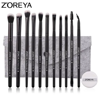 ZOREYA Makeup Brushes 11pcs Professional Eye Make Up Brushes Eyeshadow Blending Creasing Eyebrow Brush Set With Bag and Puff
ZOREYA Makeup Brushes 11pcs Professional Eye Make Up Brushes Eyeshadow Blending Creasing Eyebrow Brush Set With Bag and Puff