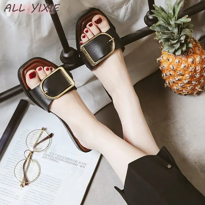 ALL YIXIE 2019 Women Slippers Fashion Metal Buttons Flip Flops Summer Flat Slides Outside Ladies Shoes New Swomen Sandals
ALL YIXIE 2019 Women Slippers Fashion Metal Buttons Flip Flops Summer Flat Slides Outside Ladies Shoes New Swomen Sandals