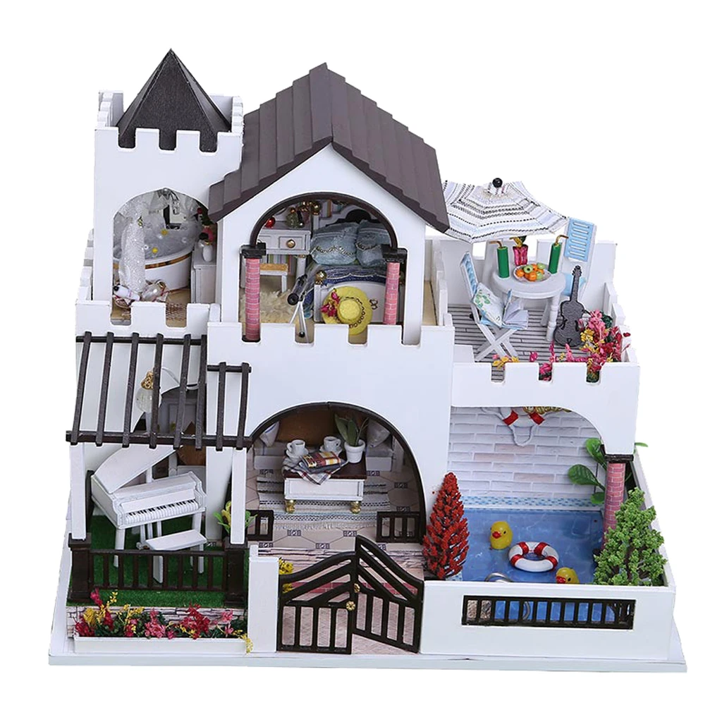 DIY Assembly Wooden Dolls House Miniature Furniture Kit With Clear Dust-proof Cover
DIY Assembly Wooden Dolls House Miniature Furniture Kit With Clear Dust-proof Cover