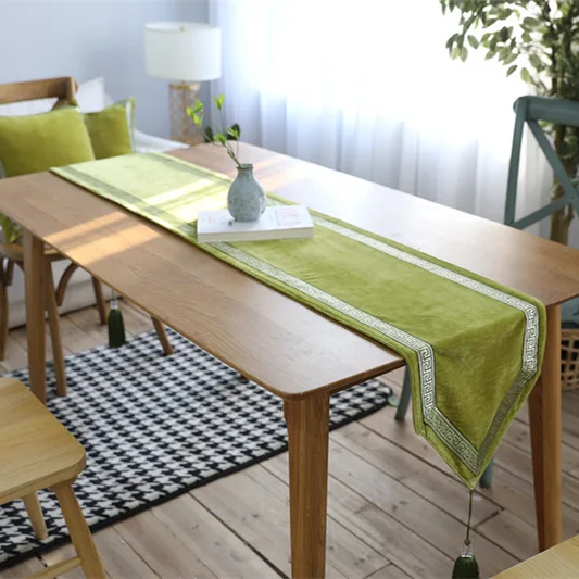 Modern Table Runners Party Desk Decor Insulation Geometric Tafelloper Chenille Green Waterproof Home Textile Runner For Table
Modern Table Runners Party Desk Decor Insulation Geometric Tafelloper Chenille Green Waterproof Home Textile Runner For Table