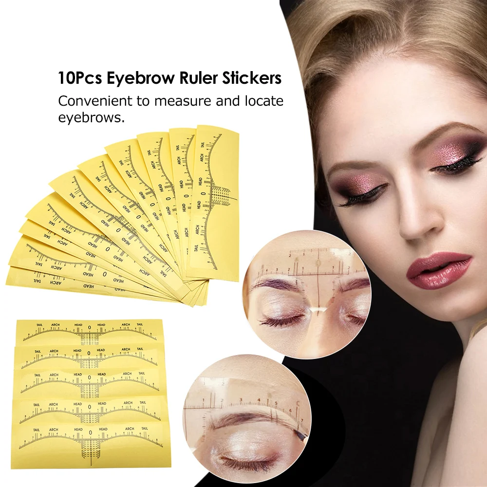 10pcs Accurate Permanent Eyebrow Makeup Disposable Makeup Make Up Eyebrows Measure Ruler Tattoo Sticker Stencil And Marker Pen
10pcs Accurate Permanent Eyebrow Makeup Disposable Makeup Make Up Eyebrows Measure Ruler Tattoo Sticker Stencil And Marker Pen