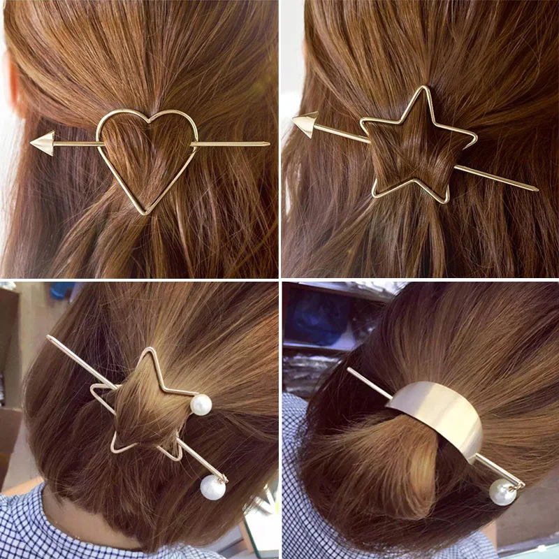 Women Fashion Hairpins Girls Star Heart Hair Clip Delicate Hair Pin Hair Decorations Jewelry Accessories
Women Fashion Hairpins Girls Star Heart Hair Clip Delicate Hair Pin Hair Decorations Jewelry Accessories