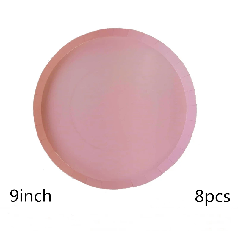 8 pcs 9inch Macaron Pink disposable tableware paper plate cup birthday Christmas wedding Decor Kids Baby Shower Party Supplies 
8 pcs 9inch Macaron Pink disposable tableware paper plate cup birthday Christmas wedding Decor Kids Baby Shower Party Supplies