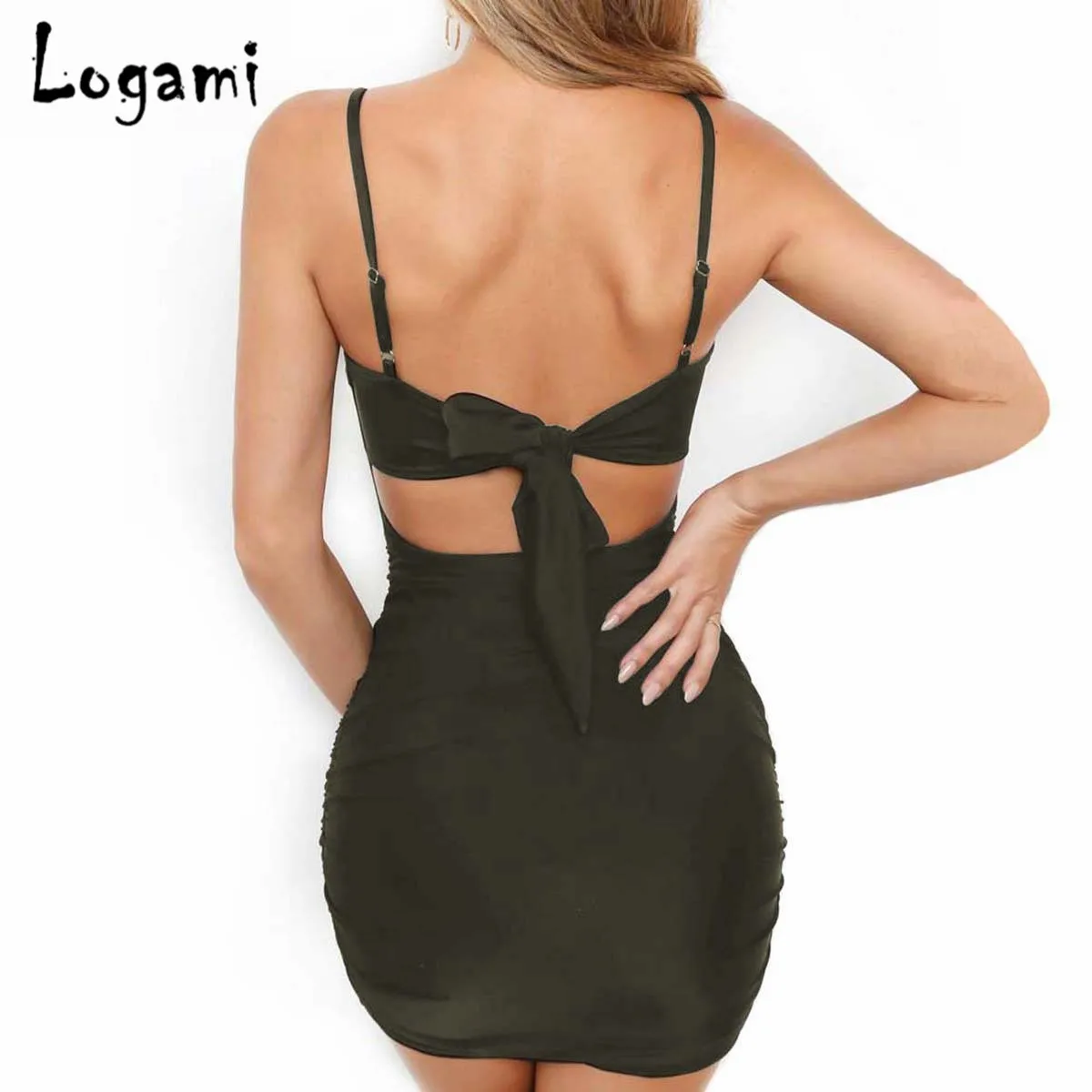 LOGAMI Sexy Bodycon Summer Dress Women Bow Backless Fashion Mini Dresses Spaghetti Strap Party Club Dress
LOGAMI Sexy Bodycon Summer Dress Women Bow Backless Fashion Mini Dresses Spaghetti Strap Party Club Dress