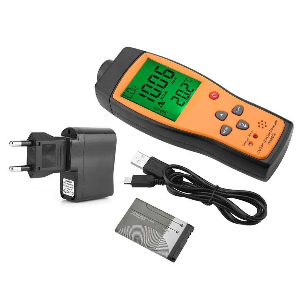 SMART SENSOR AR8200 Carbon Dioxide Detector CO2 Gas Monitor Temperature Measuring co2 analyzers gas meter
SMART SENSOR AR8200 Carbon Dioxide Detector CO2 Gas Monitor Temperature Measuring co2 analyzers gas meter