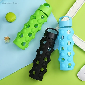 500ml Water Bottle Portable Sports Glass Bottle With Silicone Cover Drinking Bottle Bicycle Climbing Drinkware
500ml Water Bottle Portable Sports Glass Bottle With Silicone Cover Drinking Bottle Bicycle Climbing Drinkware