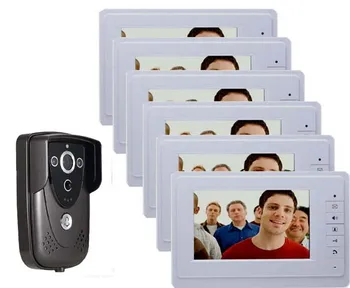 MOUNTAINONE 7"Colorful Video Door Phone Doorbell Intercom Kit IR Night Vision Camera Monitor for Home Security 1camera+6monitors
MOUNTAINONE 7"Colorful Video Door Phone Doorbell Intercom Kit IR Night Vision Camera Monitor for Home Security 1camera+6monitors