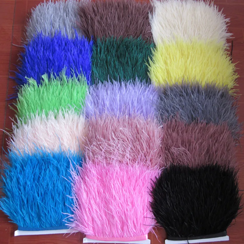 New! Wholesale high quality 10 meters ostrich feather ribbon, feather length 8-10cm / DIY clothing accessories
New! Wholesale high quality 10 meters ostrich feather ribbon, feather length 8-10cm / DIY clothing accessories