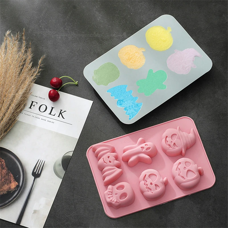 6 Cavity Halloween Shape Fondant Silicone Mold Cookies Biscuits Molds Candy Chocolate Mould Baking Cupcake Decoration Tools
6 Cavity Halloween Shape Fondant Silicone Mold Cookies Biscuits Molds Candy Chocolate Mould Baking Cupcake Decoration Tools