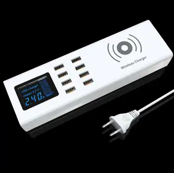 Universal Qi Wireless Charger Smart 8 Ports USB Fast Charger Led Display Charging Pad Power Socket Adapter Strip EU AU UK Plug
Universal Qi Wireless Charger Smart 8 Ports USB Fast Charger Led Display Charging Pad Power Socket Adapter Strip EU AU UK Plug