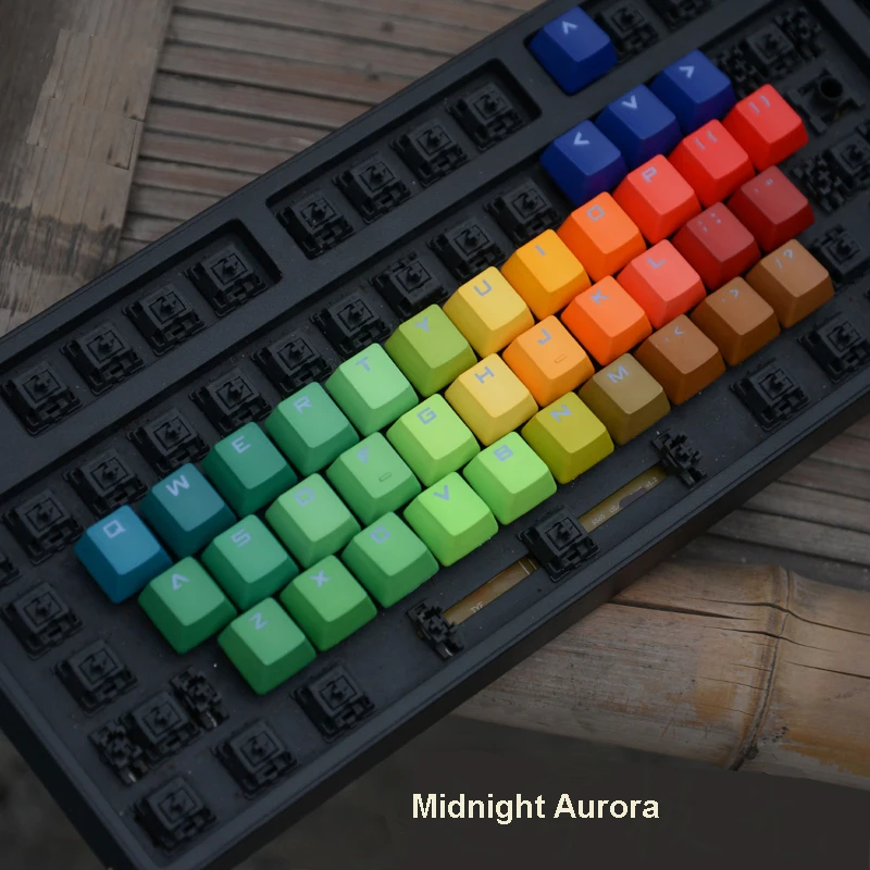 37-Key Alphabet Keycaps Arrow Keycaps replacement Keyset Heavy Dyed Rainbow OEM Profile PBT double-shot Top Shine-through keycap
37-Key Alphabet Keycaps Arrow Keycaps replacement Keyset Heavy Dyed Rainbow OEM Profile PBT double-shot Top Shine-through keycap