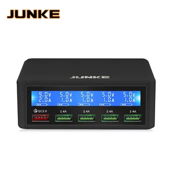 JUNKE 5 Port USB QC 3.0 Quick Charger 5V 10A AC 100-240V LCD Voltage Current Display for iPhone iPad Samsung 50W
JUNKE 5 Port USB QC 3.0 Quick Charger 5V 10A AC 100-240V LCD Voltage Current Display for iPhone iPad Samsung 50W