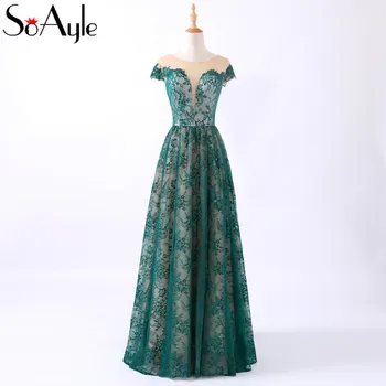 SoAyle Clearance A-Line Round Neck Prom Dresses 2018 Evening Gowns Vestidos De Festa Green Longo Dress Lace Gowns
SoAyle Clearance A-Line Round Neck Prom Dresses 2018 Evening Gowns Vestidos De Festa Green Longo Dress Lace Gowns