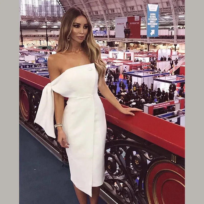 Bandage Dress Party Celebrity White Sexy Strapless Button One Shoulder Dresses Elegant
Bandage Dress Party Celebrity White Sexy Strapless Button One Shoulder Dresses Elegant