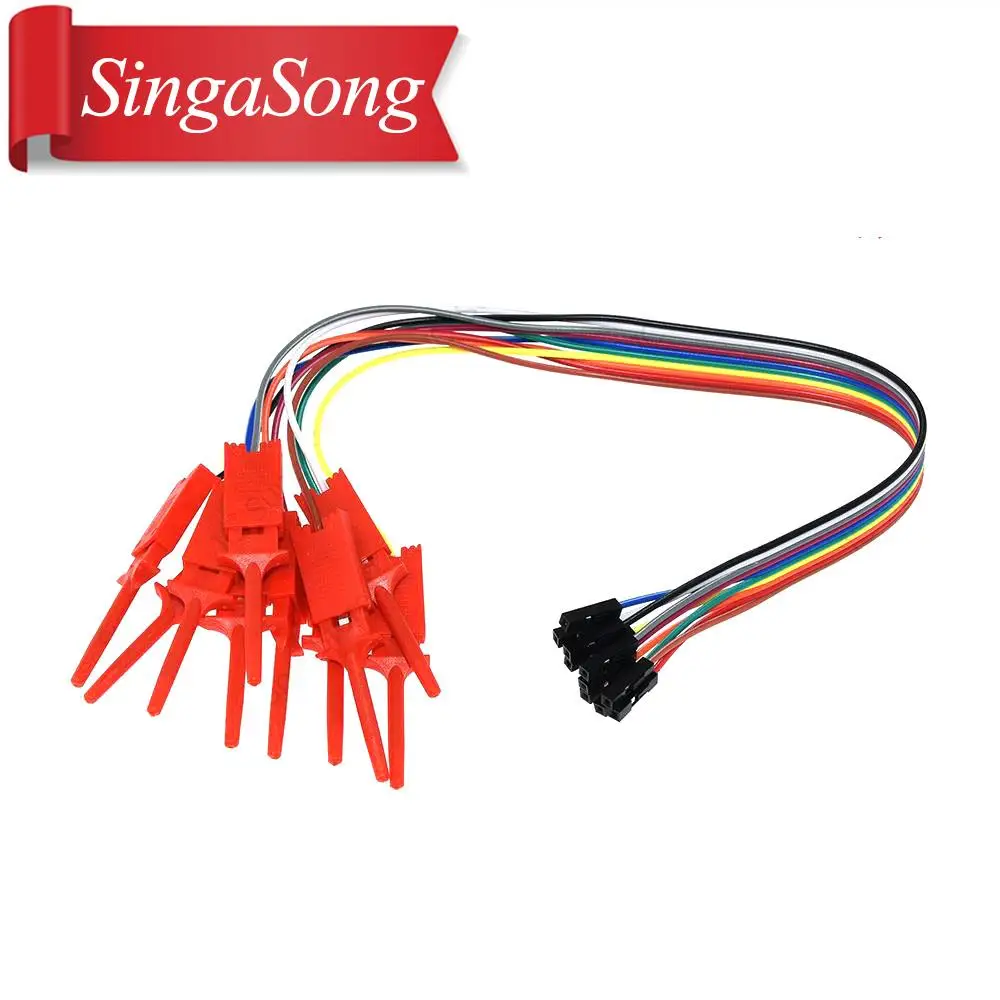 10pcs in 1 Analyzer Smart Electronics Test Hook Clip For Logic Analyzer USB Saleae 24M 24MHz 8CH Probe Test Hook Kit Set
10pcs in 1 Analyzer Smart Electronics Test Hook Clip For Logic Analyzer USB Saleae 24M 24MHz 8CH Probe Test Hook Kit Set