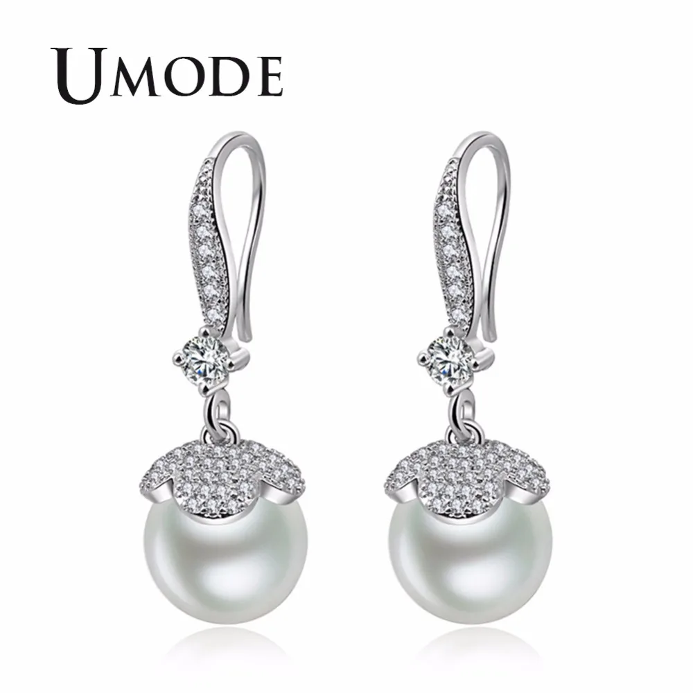 UMODE Fashion 12 mmPearl Drop Earrings for Women Female Wedding Earrings White Gold AAA+ Cubic Zirconia Jewelry pendiente UE0411
UMODE Fashion 12 mmPearl Drop Earrings for Women Female Wedding Earrings White Gold AAA+ Cubic Zirconia Jewelry pendiente UE0411