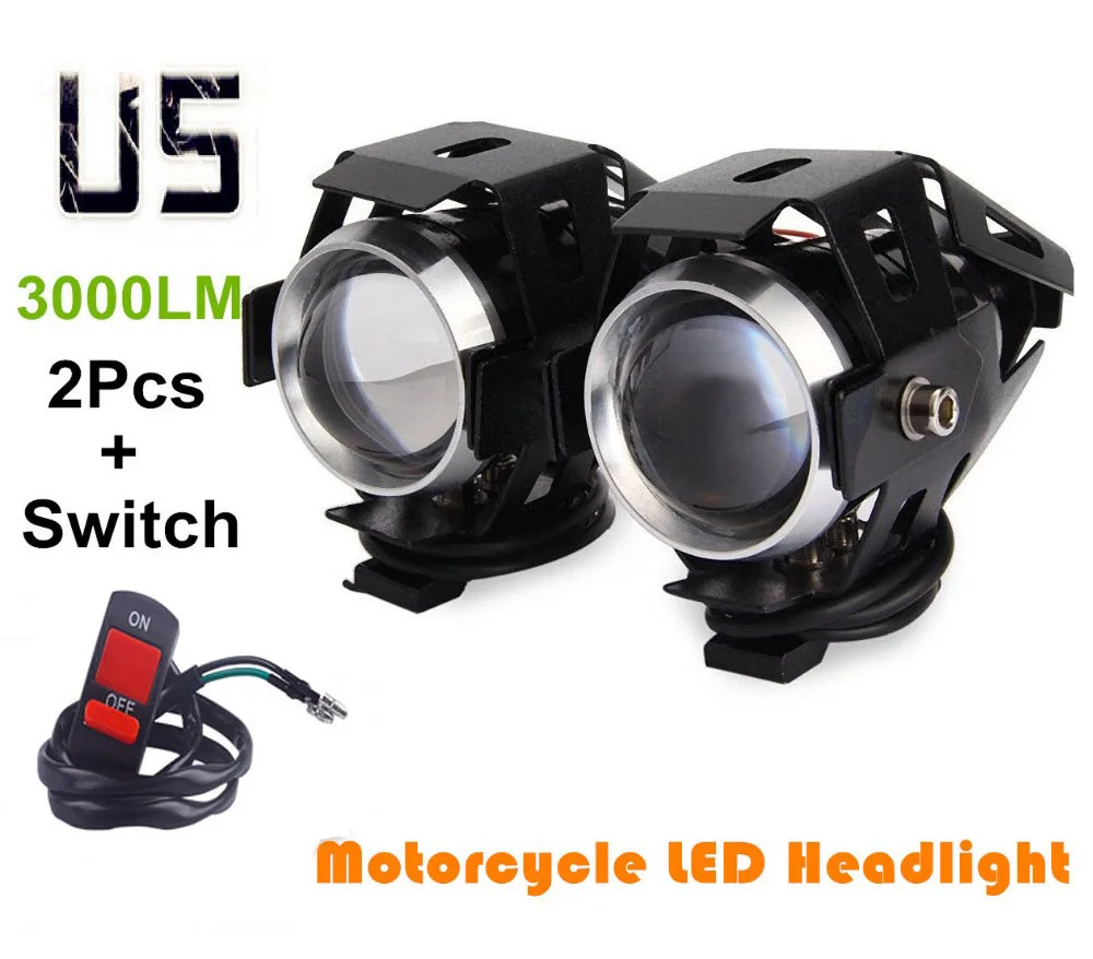2PCS 125W 2 Color 3000LM U5 LED Waterproof Motorcycle Headlight Motorbike LED Waterproof Driving Spot Fog Head Light Lamp
2PCS 125W 2 Color 3000LM U5 LED Waterproof Motorcycle Headlight Motorbike LED Waterproof Driving Spot Fog Head Light Lamp