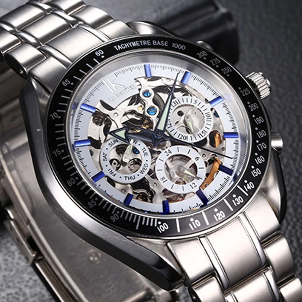 IK Colouring Top Brand Luxury Men Watches Full Steel Automatic Self-wind Mechanical Watches Men Fashion Luminous Watch 2019
IK Colouring Top Brand Luxury Men Watches Full Steel Automatic Self-wind Mechanical Watches Men Fashion Luminous Watch 2019