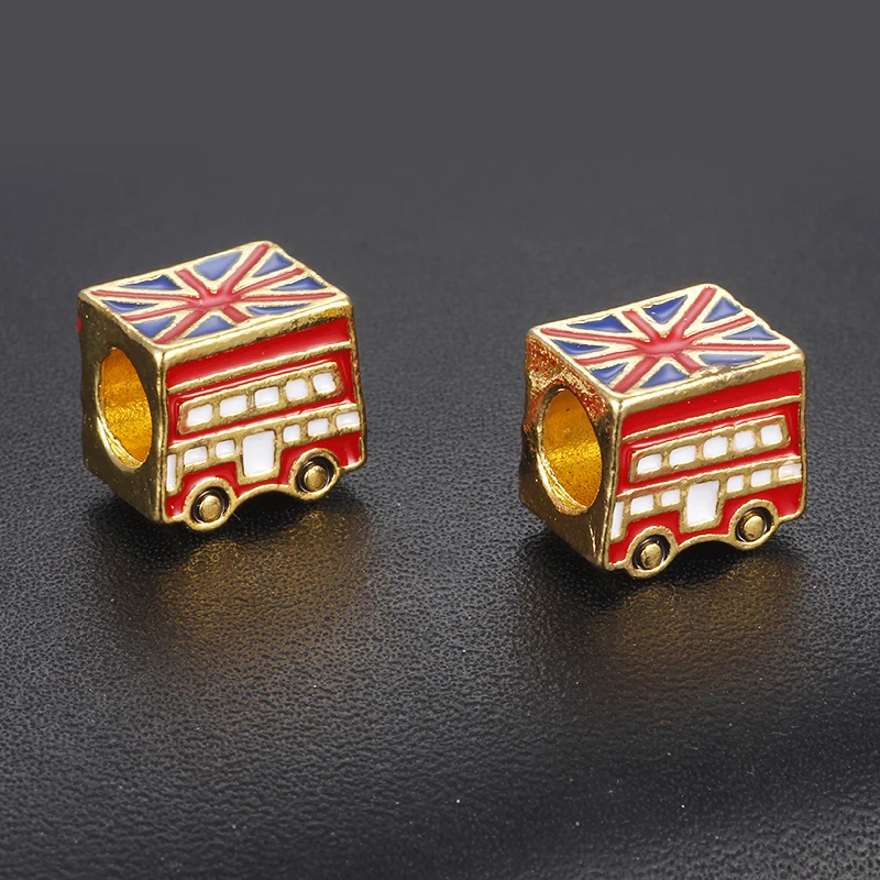 CUTEECO Gold Color Enamel British Flag Car Bead London Bus Bead Fit Pandora Snake Chain Bracelet DIY Handmade Necklace
CUTEECO Gold Color Enamel British Flag Car Bead London Bus Bead Fit Pandora Snake Chain Bracelet DIY Handmade Necklace