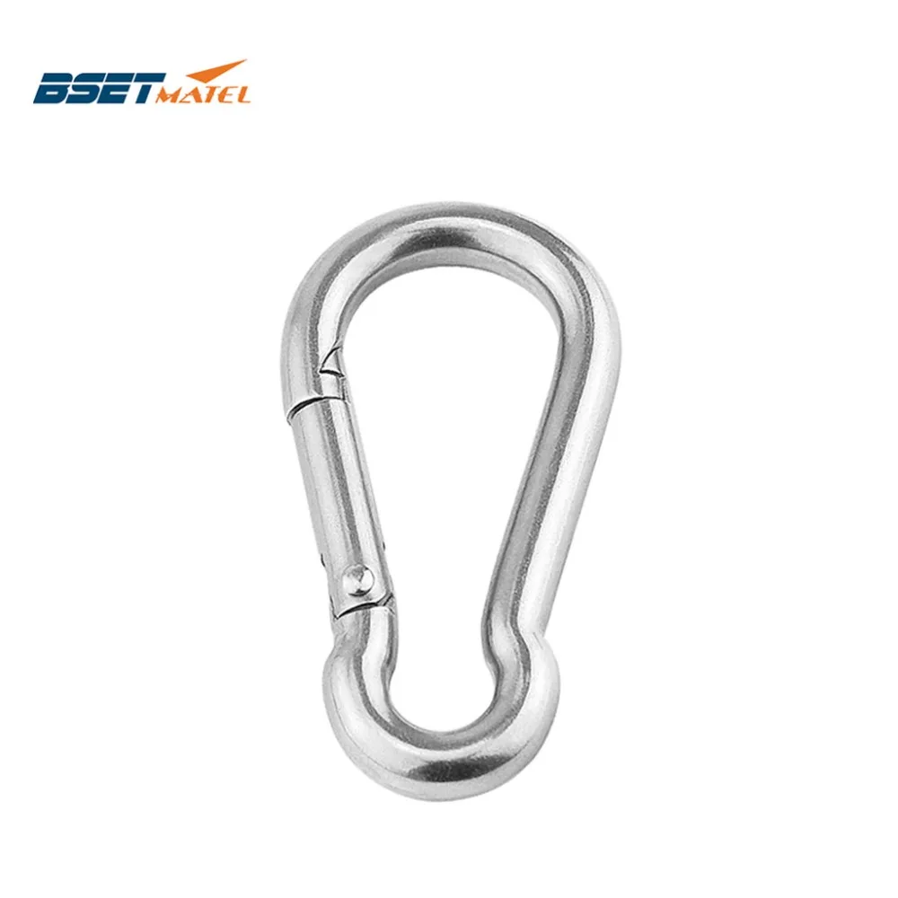 M5*50mm Multifunctional 304 Stainless Steel Spring Snap Carabiner Quick Link Ring Hook snap shackle Chain Fastener Hook
M5*50mm Multifunctional 304 Stainless Steel Spring Snap Carabiner Quick Link Ring Hook snap shackle Chain Fastener Hook