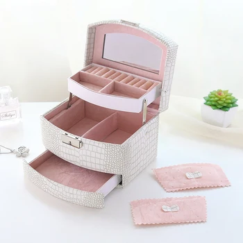 3 Layers Jewelry Boxes And Packaging Leather Makeup Organizer Storage Box Container Case Gift Box Women Cosmetic Casket
3 Layers Jewelry Boxes And Packaging Leather Makeup Organizer Storage Box Container Case Gift Box Women Cosmetic Casket