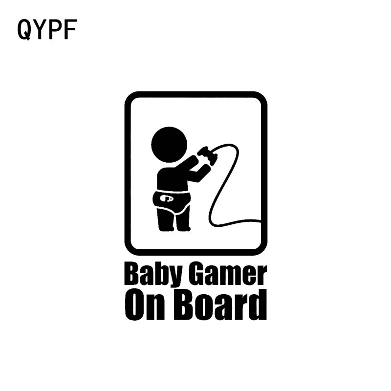 QYPF 7.9CM*12.7CM BABY GAMER ON BOARD Vinyl Car Decal Funny Sticker Black Sliver C14-0128
QYPF 7.9CM*12.7CM BABY GAMER ON BOARD Vinyl Car Decal Funny Sticker Black Sliver C14-0128