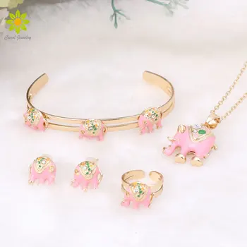 2020 Gold Color Lovely Elephant Children Jewelry Baby Jewelry Sets Kids Necklace Bracelet Earrings Ring Set
2020 Gold Color Lovely Elephant Children Jewelry Baby Jewelry Sets Kids Necklace Bracelet Earrings Ring Set