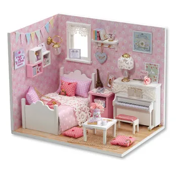 DIY Doll House Miniature with Furniture Dust Cover Wooden Dollhouse Miniaturas Toys for Children Christmas Gift New
DIY Doll House Miniature with Furniture Dust Cover Wooden Dollhouse Miniaturas Toys for Children Christmas Gift New