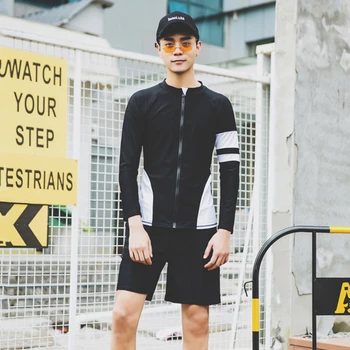 2 Piece Set Men's Rash Guard Shirt Mens Long Sleeved Zipper Swimwear Wakeboard Surfing Bathing Suit UPF50+ Swimming RashGuard
2 Piece Set Men's Rash Guard Shirt Mens Long Sleeved Zipper Swimwear Wakeboard Surfing Bathing Suit UPF50+ Swimming RashGuard