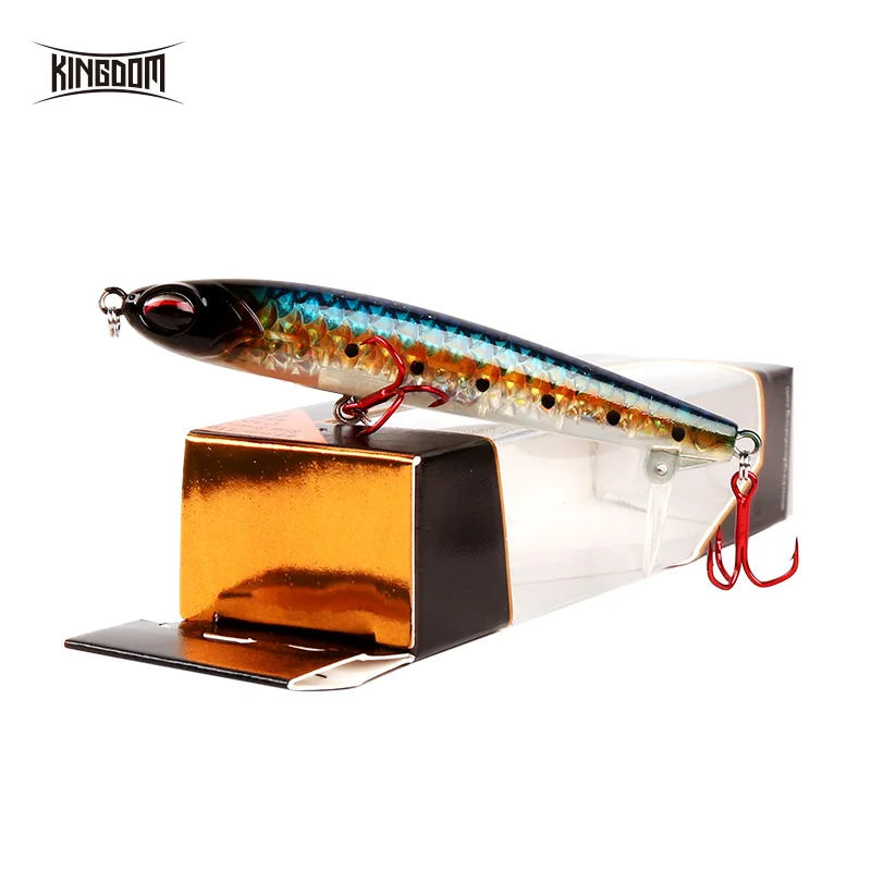 Kingdom Fishing Lure pencil Minnow Topwater Baits 8.5cm/11g 7cm/7g Fishing Tackle VMC Hooks Hard Bait model 4511
Kingdom Fishing Lure pencil Minnow Topwater Baits 8.5cm/11g 7cm/7g Fishing Tackle VMC Hooks Hard Bait model 4511