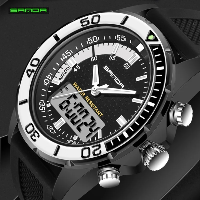 SANDA Fashion Men's Sports Watch Sports Diving LED Digital Watch Fashion Casual Rubber Strap Men's Watch Montre Femme 2017
SANDA Fashion Men's Sports Watch Sports Diving LED Digital Watch Fashion Casual Rubber Strap Men's Watch Montre Femme 2017