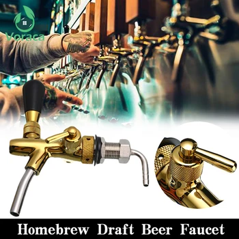 Beer Tap Faucet G5/8 Golden Stainless Steel Adjustable Draft Beer Faucet Shank With Chrome Plating Tap Dispenser Homebrew Beer
Beer Tap Faucet G5/8 Golden Stainless Steel Adjustable Draft Beer Faucet Shank With Chrome Plating Tap Dispenser Homebrew Beer