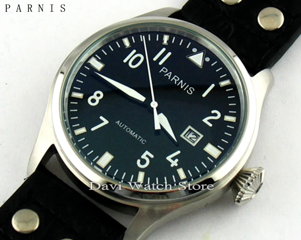 Parnis 47mm black dial Stainless steel case seagull automatic movement date mens watch
Parnis 47mm black dial Stainless steel case seagull automatic movement date mens watch