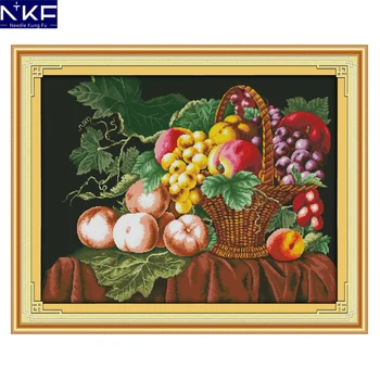 NKF Fruit Stamped Cross Stitch Patterns Embroidery Needlework Set 11CT14CT Chinese Cross Stitch Kits for Home Decor
NKF Fruit Stamped Cross Stitch Patterns Embroidery Needlework Set 11CT14CT Chinese Cross Stitch Kits for Home Decor