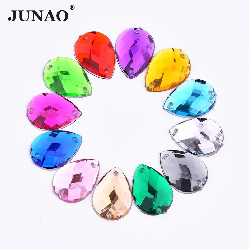 JUNAO 18*25mm Sewing Mix Color Big Size Drop Rhinestones Clear Large Strass Appliques Flat Back Acrylic Crystal Stone For DIY
JUNAO 18*25mm Sewing Mix Color Big Size Drop Rhinestones Clear Large Strass Appliques Flat Back Acrylic Crystal Stone For DIY