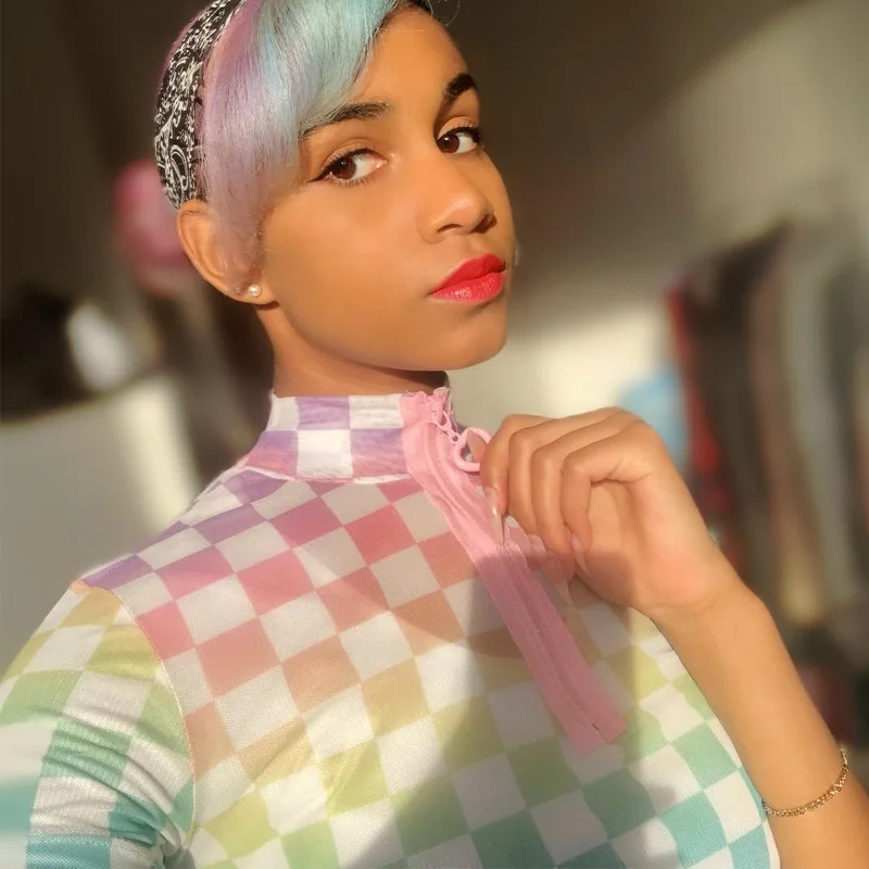 Streetwear Fashion Colorful Checkerboard T Shirt Women Sexy Plaid Print Short Sleeve Crop Top Womens Tshirts Summer Casual
Streetwear Fashion Colorful Checkerboard T Shirt Women Sexy Plaid Print Short Sleeve Crop Top Womens Tshirts Summer Casual