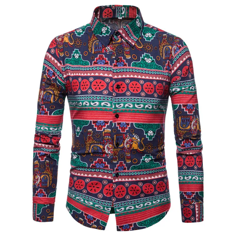 Men Casual Floral Long Sleeve Shirt Male Clothes Casual Elephant Printed Cotton Linen Slim Fit Social Chemise Homme XXL
Men Casual Floral Long Sleeve Shirt Male Clothes Casual Elephant Printed Cotton Linen Slim Fit Social Chemise Homme XXL