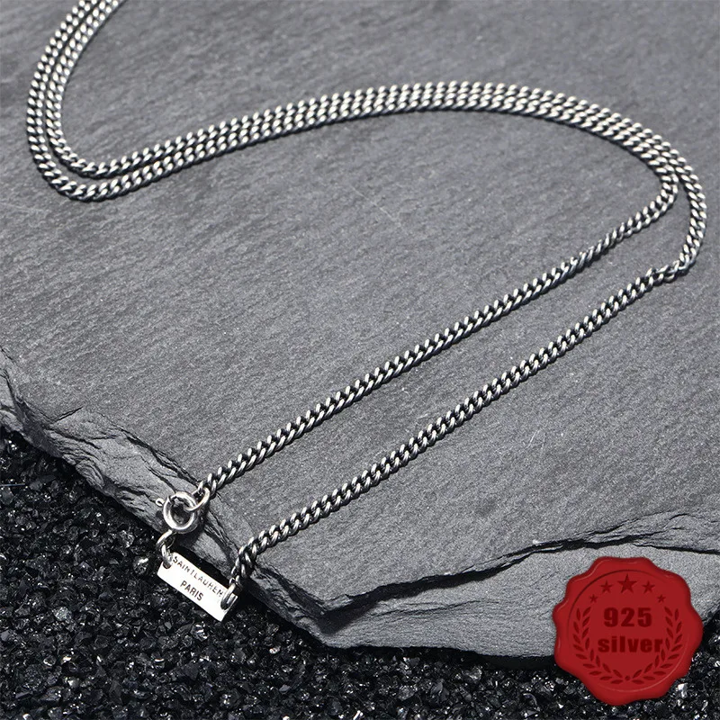 925 sterling silver retro necklace male sweater chain long student wild fashion personality simple style send lover new hot sale
925 sterling silver retro necklace male sweater chain long student wild fashion personality simple style send lover new hot sale