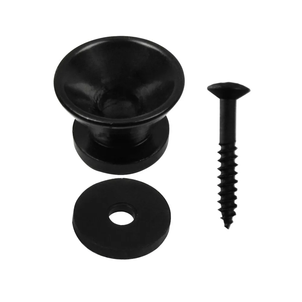 FLEOR 6PCS Metal Guitar Strap Buttons Locks Pins End with Screws For Guitar Parts Mixed Colors 12