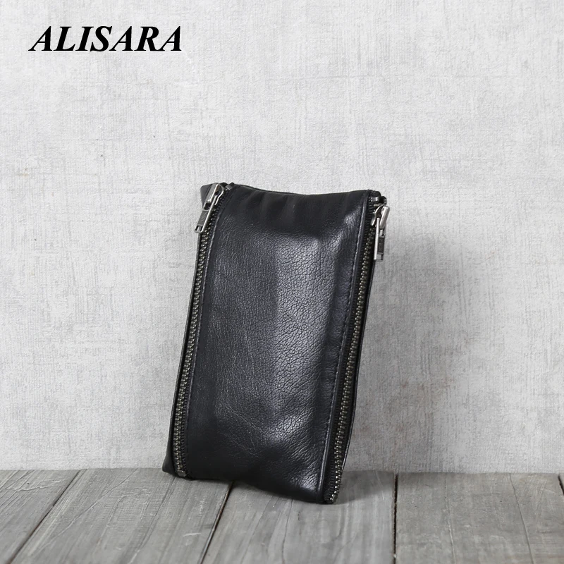 Alisara Genuine Leather Wallets Men Double Zipper Purses Coin Purses Card Holder Slim Wallets Case Male Wallet Pouch
Alisara Genuine Leather Wallets Men Double Zipper Purses Coin Purses Card Holder Slim Wallets Case Male Wallet Pouch