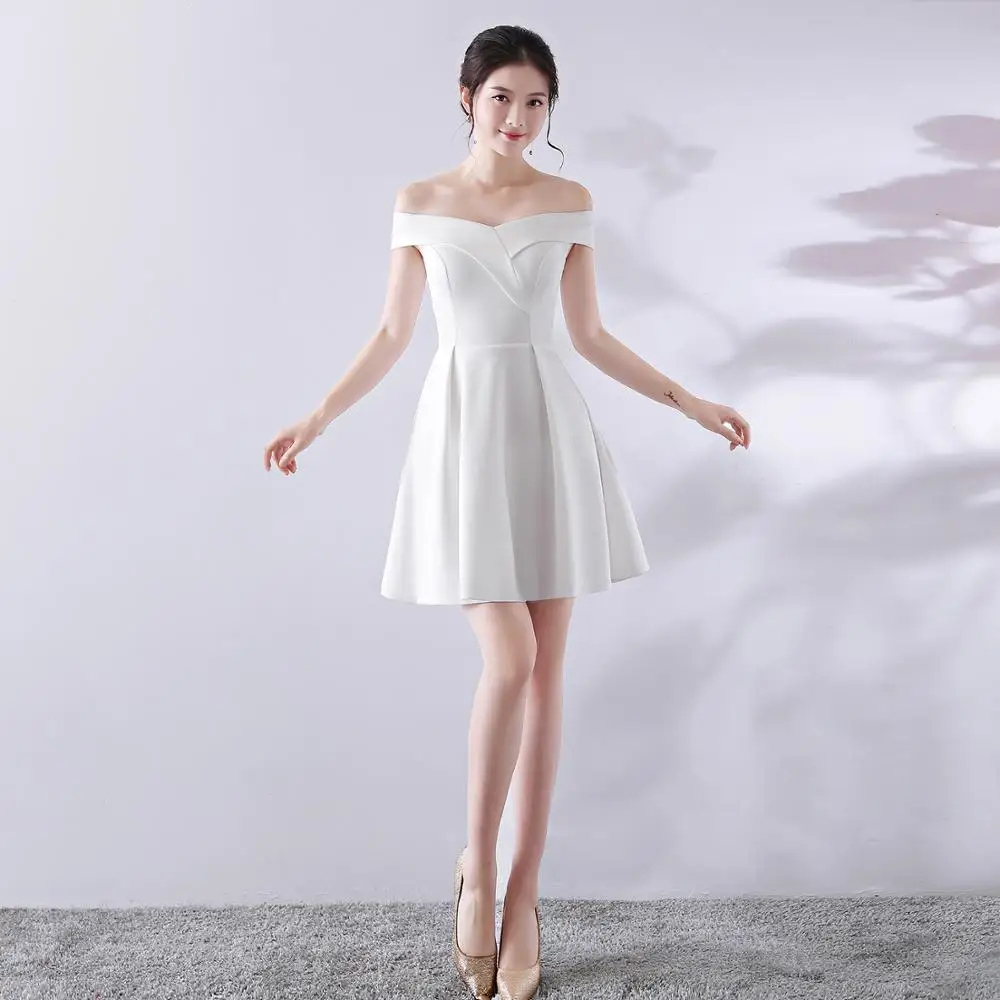 2019 New White Bridesmaid Dresses Short A Line Zipper Knee Length Sleeveless Wedding Party Girl Prom Dresses Homecoming Dresses
2019 New White Bridesmaid Dresses Short A Line Zipper Knee Length Sleeveless Wedding Party Girl Prom Dresses Homecoming Dresses